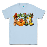 Dusty Blue Welcome Fall Classic Tee - NancyCooperArtShop