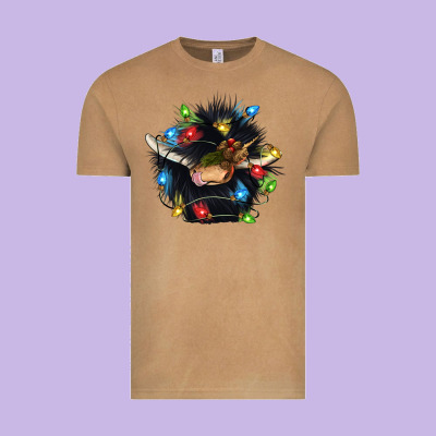 Christmas Black Angus Gnome Vintage Tee Designed By Cowgirlartshop