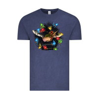 Vintage Denim christmas black angus gnome Vintage Tee - CowGirlArtShop