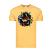 Vintage Mustard christmas black angus gnome Vintage Tee - CowGirlArtShop