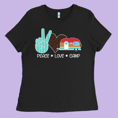 Peace Love Camp Ladies Tee Designed By Bettercallsaul