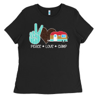 Black Peace Love Camp Ladies Tee - Bettercallsaul