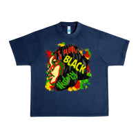Navy i am black history Urban Heavy Tee - CowGirlArtShop