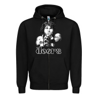 Black Jim Morrison Zipper Hoodie - trangStudio