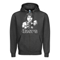 Charcoal Heather Jim Morrison Zipper Hoodie - trangStudio
