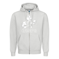 Dove Grey Jim Morrison Zipper Hoodie - trangStudio