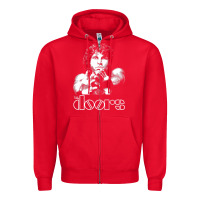 Red Jim Morrison Zipper Hoodie - trangStudio