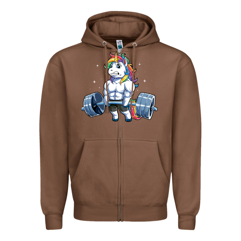 Unicorn Weightlifting T Fitness Gym Deadlift Rainbow Gifts Party Men W Zipper Hoodie by trangStudio | Teevron