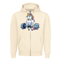 Sandshell Unicorn Weightlifting T Fitness Gym Deadlift Rainbow Gifts Party Men W Zipper Hoodie - trangStudio