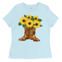Baby Blue cowgirl boots Ladies Tee - Bettercallsaul