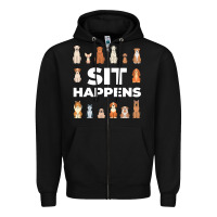 Dog Funny S It Happens Pet Sitting Design Zipper Hoodie | Teevron