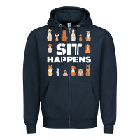 Navy Dog Funny S It Happens Pet Sitting Design Zipper Hoodie - trangStudio