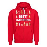 Red Dog Funny S It Happens Pet Sitting Design Zipper Hoodie - trangStudio