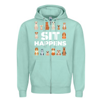 Seafoam Dog Funny S It Happens Pet Sitting Design Zipper Hoodie - trangStudio