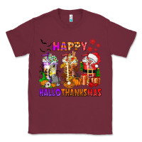 Burgundy happy hallothanksmas coffee cups Classic Tee - texasbilliewilder