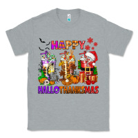 Heather Grey happy hallothanksmas coffee cups Classic Tee - texasbilliewilder