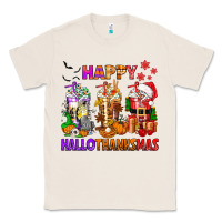Natural happy hallothanksmas coffee cups Classic Tee - texasbilliewilder