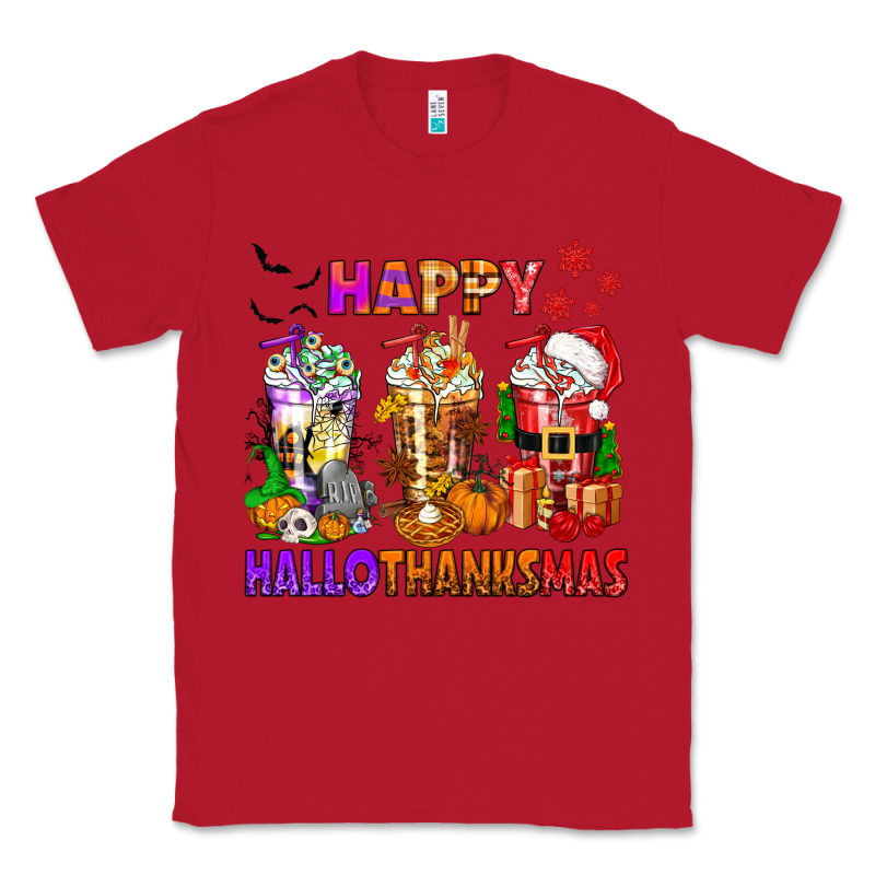 Happy Hallothanksmas Coffee Cups Classic Tee by texasbilliewilder | Teevron