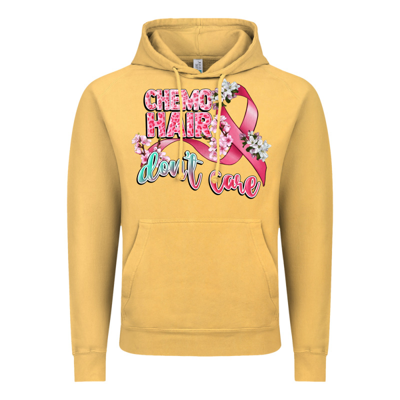 Chemo Hair Dont Care Vintage Hoodie by CowGirlArtShop | Teevron