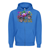 True Royal mardi gras monster truck Zipper Hoodie - RacoonDesign