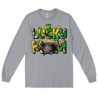 Heather Grey lucky mom St. Patrick's Long Sleeve Tee - HowdyJamesFarm