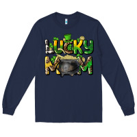 Navy lucky mom St. Patrick's Long Sleeve Tee - HowdyJamesFarm