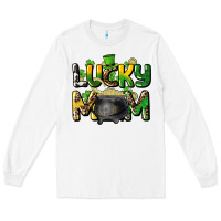 White lucky mom St. Patrick's Long Sleeve Tee - HowdyJamesFarm