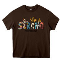 Chocolate Brown she i̇s strong proverbs 31 25 Heavy Core Tee - JahusDesignShop
