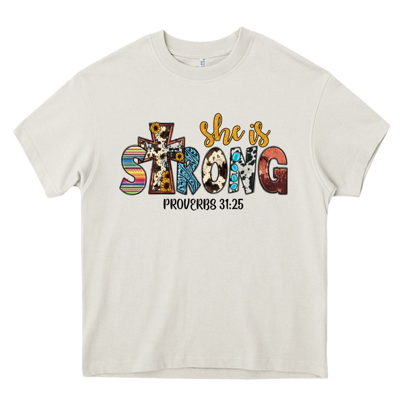 She İs Strong Proverbs 31 25 Heavy Core Tee by JahusDesignShop | Teevron
