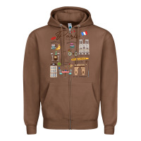 Paris Bonjour Eiffel Tower Paris Lover Paris Traveling Vacay Zipper Hoodie | Teevron