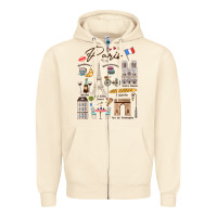 Sandshell paris bonjour eiffel tower paris lover paris traveling vacay Zipper Hoodie - trangStudio