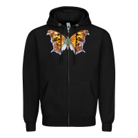 Black Question Mark Butterfly Zipper Hoodie - LillyAllenDesigns