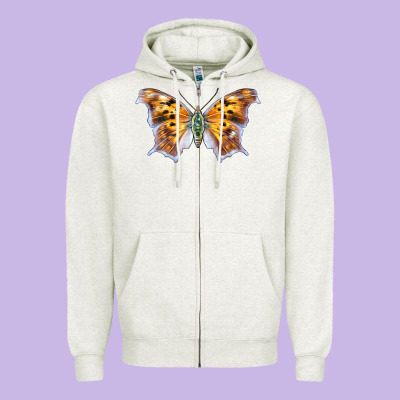 Question Mark Butterfly Zipper Hoodie Designed By Lillyallendesigns