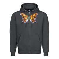 Smoke Question Mark Butterfly Zipper Hoodie - LillyAllenDesigns