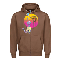 Chestnut basketball player halloween pumpkin skeletons kids boys Zipper Hoodie - trangStudio