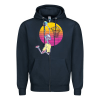 Navy basketball player halloween pumpkin skeletons kids boys Zipper Hoodie - trangStudio