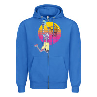 True Royal basketball player halloween pumpkin skeletons kids boys Zipper Hoodie - trangStudio
