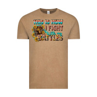 Vintage Coffee this is how i fight with my battles Vintage Tee - CowGirlArtShop