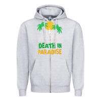 Heather Grey Death in Paradise - gift idea Zipper Hoodie - trangStudio