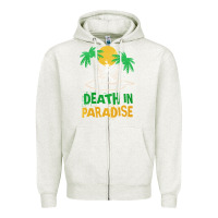 Oatmeal Heather Death in Paradise - gift idea Zipper Hoodie - trangStudio