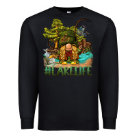 Black lake life gnome Premium Sweatshirt - BarkalooDesign