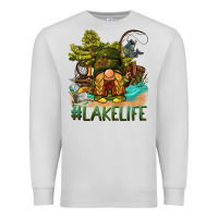 Dove Grey lake life gnome Premium Sweatshirt - BarkalooDesign