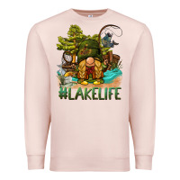 Pale Pink lake life gnome Premium Sweatshirt - BarkalooDesign