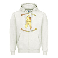 Oatmeal Heather childhood cancer awareness children cure kids Zipper Hoodie - DesignPulse