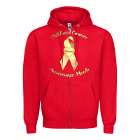 Red childhood cancer awareness children cure kids Zipper Hoodie - DesignPulse
