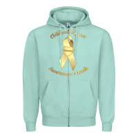 Seafoam childhood cancer awareness children cure kids Zipper Hoodie - DesignPulse