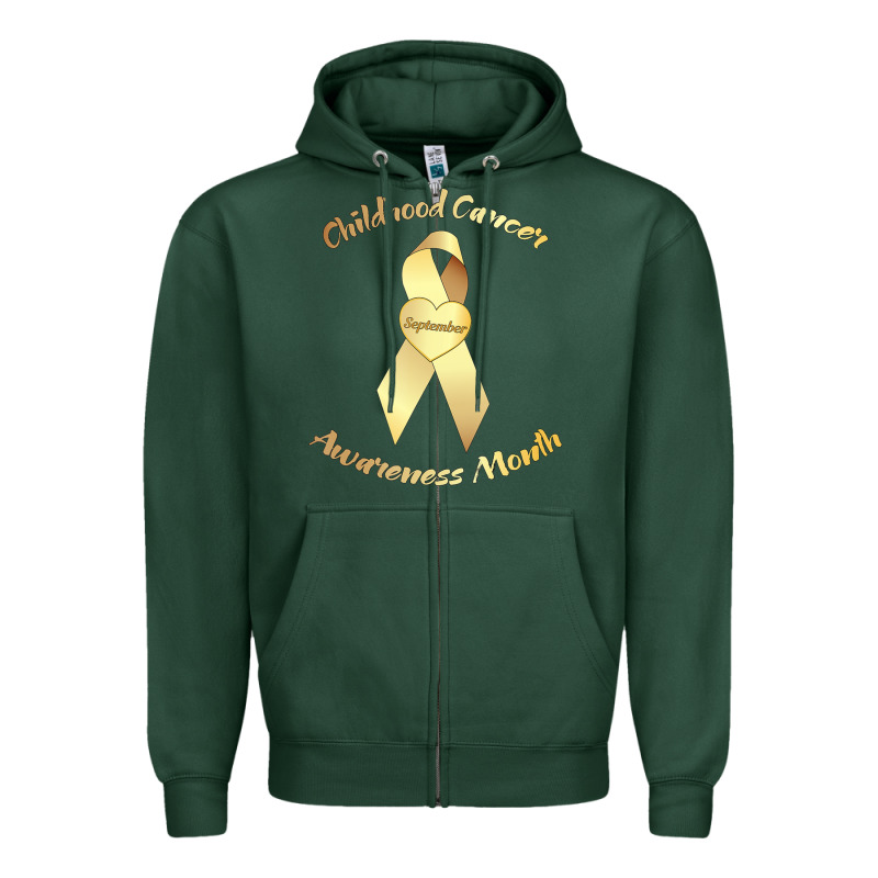 Childhood Cancer Awareness Children Cure Kids Zipper Hoodie by DesignPulse | Teevron