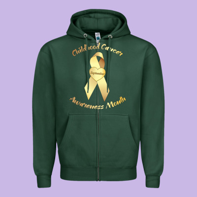 Childhood Cancer Awareness Children Cure Kids Zipper Hoodie Designed By Designpulse