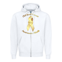 White childhood cancer awareness children cure kids Zipper Hoodie - DesignPulse