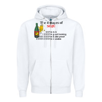 White the 4 stages of soju i'm rich i'm good looking t shirt Zipper Hoodie - DesignPulse